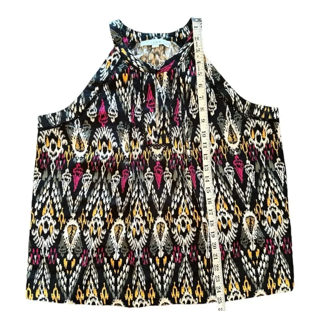 Loft Linen Blend Breathable Sleeveless Halter Top Size Medium - Picture 8 of 9